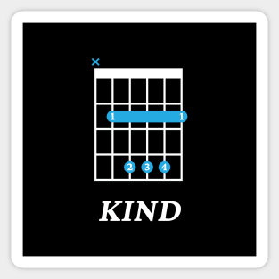 B Kind B Guitar Chord Tab Dark Theme Sticker